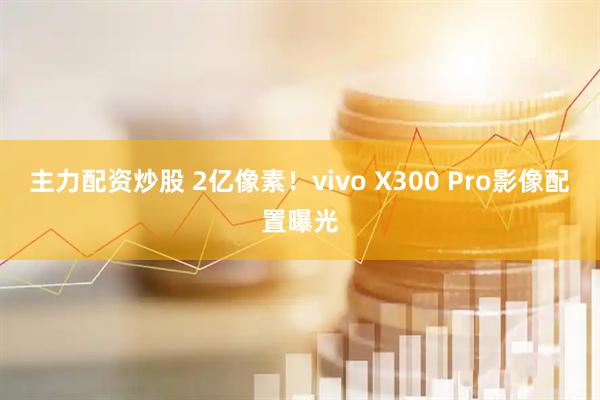 主力配资炒股 2亿像素！vivo X300 Pro影像配置曝光