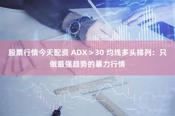 股票行情今天配资 ADX＞30 均线多头排列：只做最强趋势的暴力行情
