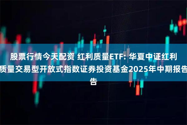 股票行情今天配资 红利质量ETF: 华夏中证红利质量交易型开放式指数证券投资基金2025年中期报告